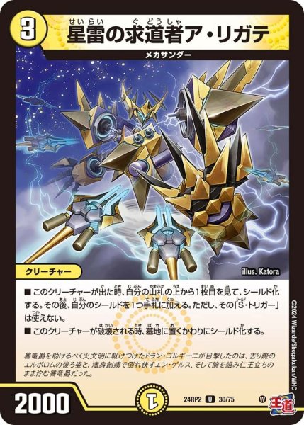 画像1: 【カイザー・オブ・ハイパードラゴン】星雷の求道者ア・リガテ 24RP2_30/75 (1)