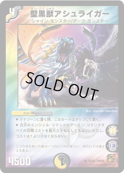 画像1: 【超竜VS悪魔 】聖黒獣アシュライガー DM38_34/55 (1)