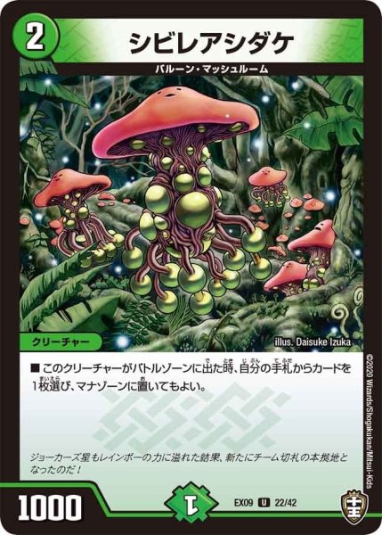 画像1: 【~EX09~Wチームドッキングパック チーム切札&チームウェイブ】シビレアシダケ DMEX09_22/42 (1)