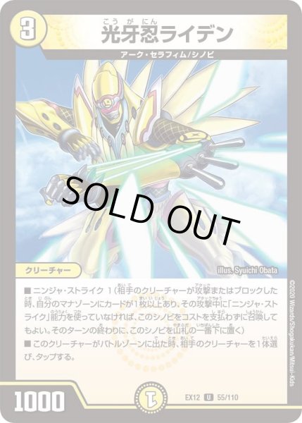 画像1: 【~EX12~最強戦略!!ドラリンパック】光牙忍ライデン DMEX12_55/110 (1)