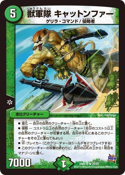 画像1: 【禁断のドキンダムX】獣軍隊キャットンファー DMR19_22/87 (1)